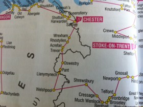 Map 12 Chester to Stoke on Trent