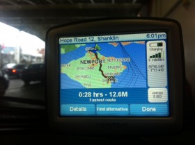 Sat nav from ferry