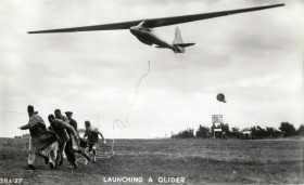 Lanching a glider 1930s