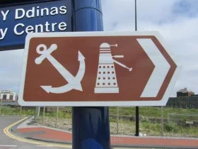 Doctor Who brown sign